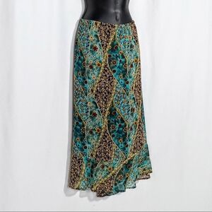 2000s vintage floral fairy midi skirt